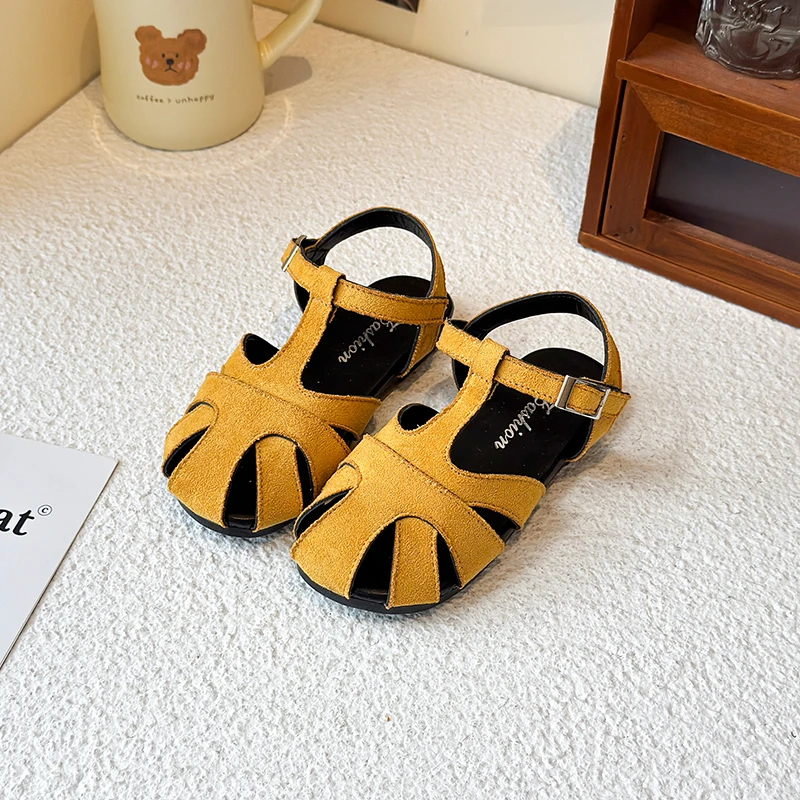 Leather Kids Sandals for Girls Summer Beach Shoes