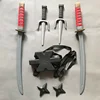 56cm Halloween Samurai Ninja Plastic Retro Long Knife Daggers 7 Pieces in A Set Deadpool Cos Double Sword Costume Props Toys 2