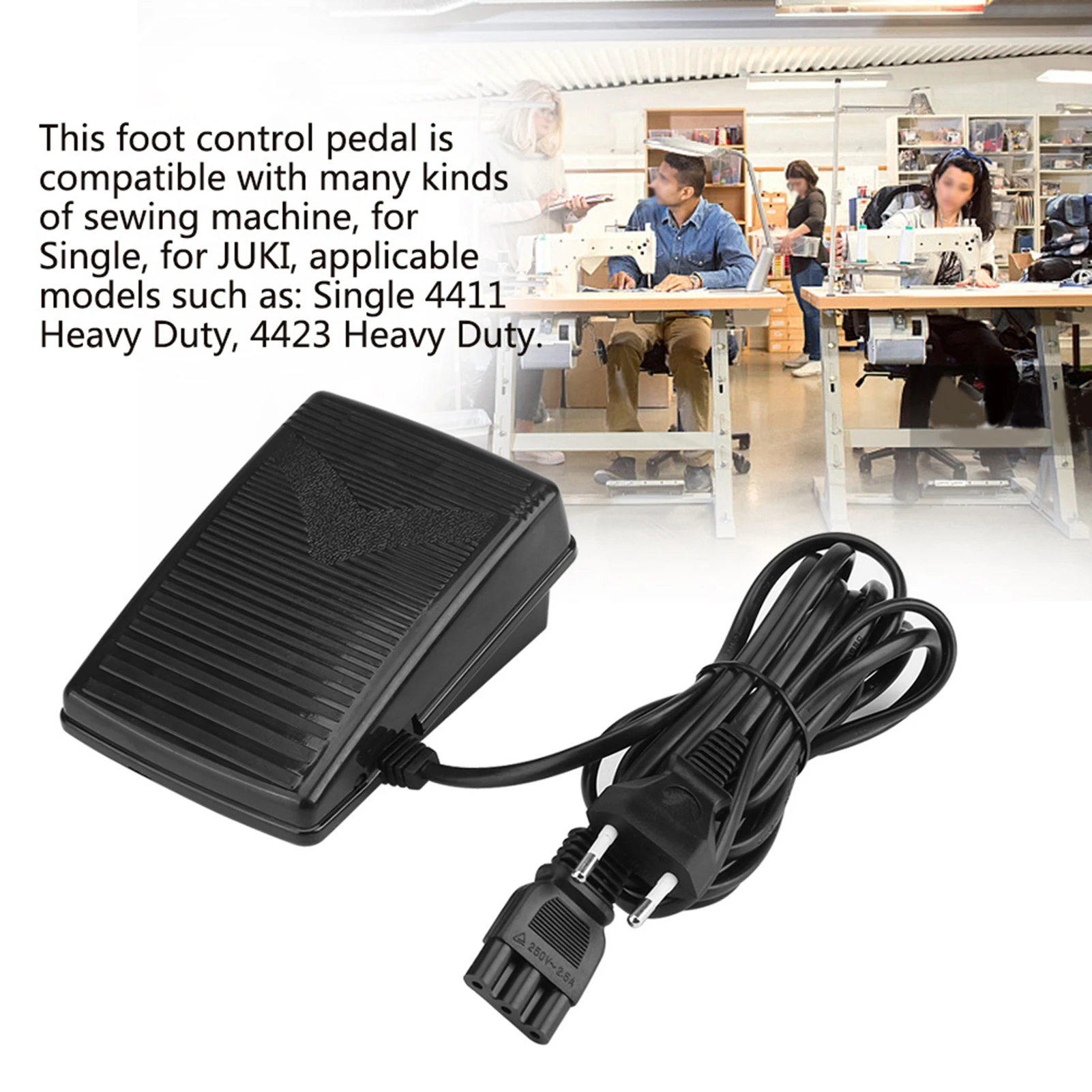 Home Sewing Machine Foot Control Pedal With Power Cord (EU Plug 220V) sewing kit