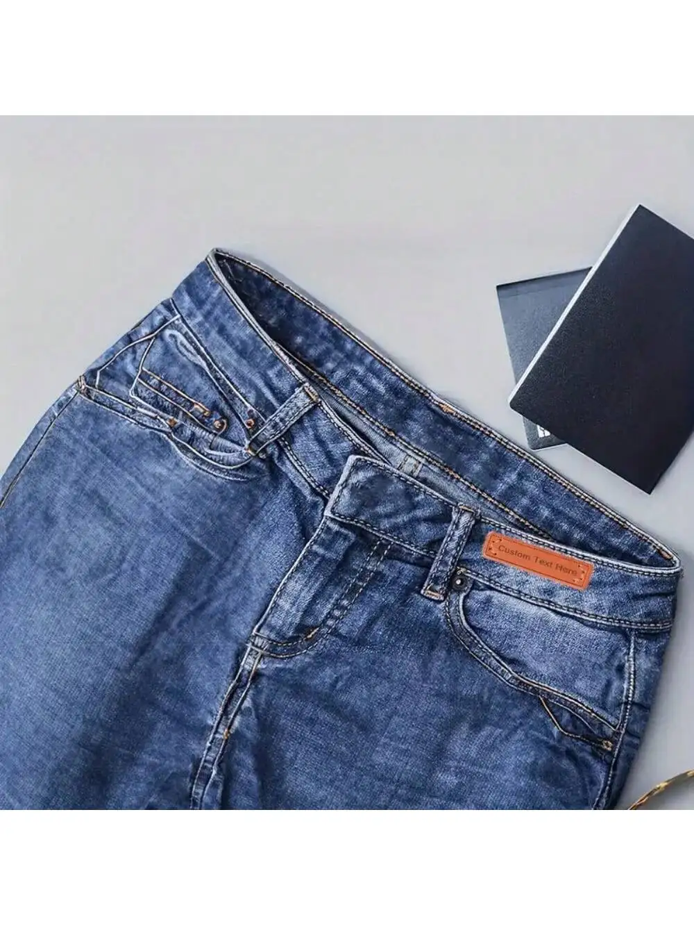 [각인된 맞춤형] 바느질용 라벨 - 10/100개 개인 맞춤형 손으로 짠 인조 가죽 라벨, DIY 의류 가방, 모자, S에 적합