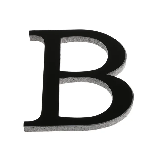 3D Acrylic Wall Ornaments Black Alphabet 83