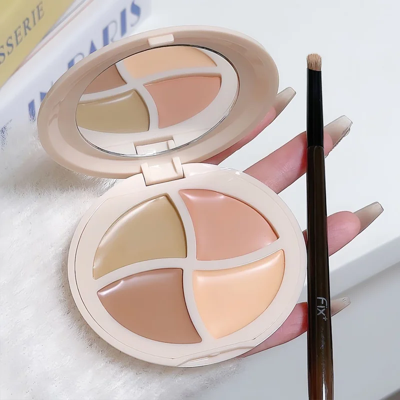 Concealer 4-Color covering dark circles tears wrinkles brightening around eyes full of spirit sponge head concealer liquid concealer waterproof concealer makeup concealer face concealer pen concealer powder concealer palette concealer foundation cream face concealer