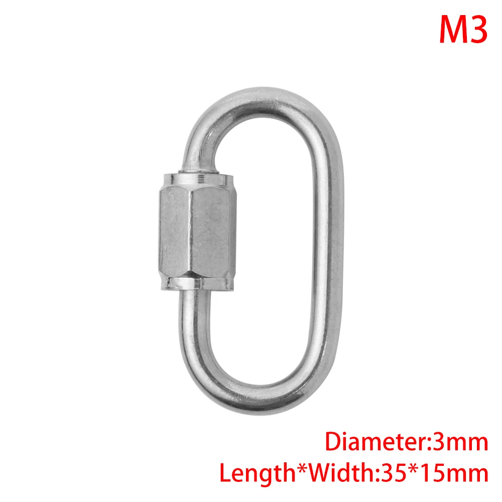 8 Moschettoni A Vite In Acciaio Inox 304 – Ganci Rapidi Resistenti Per Outdoor, Arrampicata, Trekking, Passeggiate Con Il Cane E Fai Da Te (Carico Max 80kg)