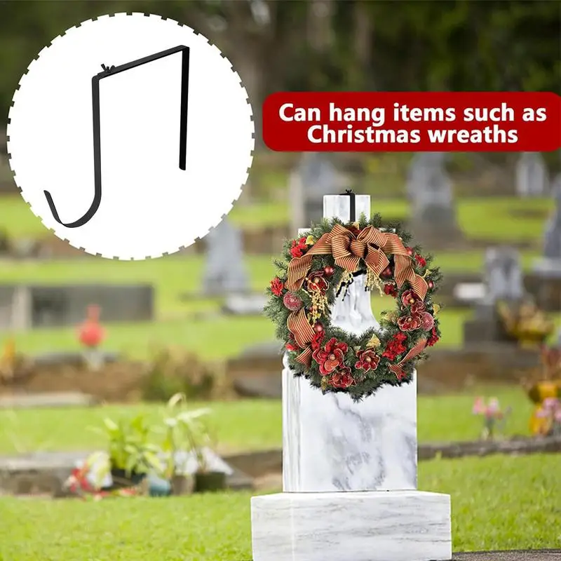 Wreath Stand Adjustable Metal Wreath Hook Fall Halloween Memorial Day Decor Hook 6-11inch over Door Hanger Flower Holder
