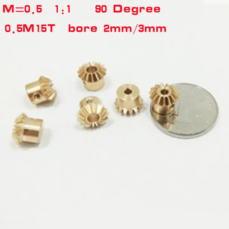 brass Straight bevel gear 90&deg; degree drives gear Bore 2mm 3mm 4mm 2pcs/lot, transmission gear