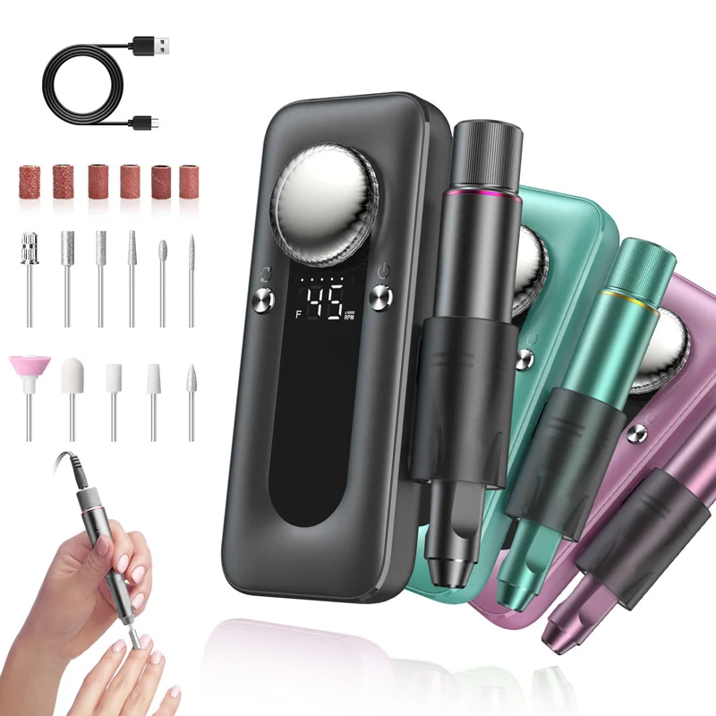 

Electric Nail Drill,Professional Nail Drill Machine Efile Manicure Pedicure Electric Nail File Polishing Tools for Home Salon