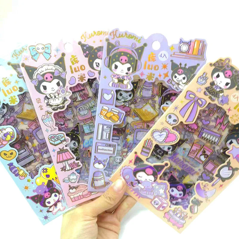 sanrio-ouro-carimbo-transparentes-adesivos-impermeavel-mao-conta-cartaz-papelaria-adesivos-atacado-novo-30pcs