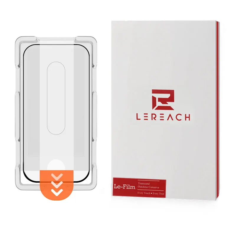 Lereach Tempered Glass Screen Protector with Dust-Free Positioning and Auto-Align HD Clarity