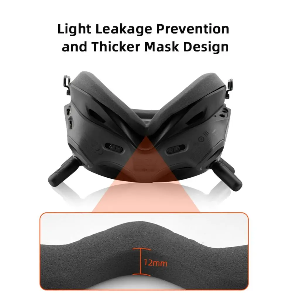 Description Picture 4 of itemDrone Goggles Face Plate Replacement Kit for DJI FPV Goggles V2 Face Mask Cover Drone Flight Glasses Sponge Foam Eye Pads