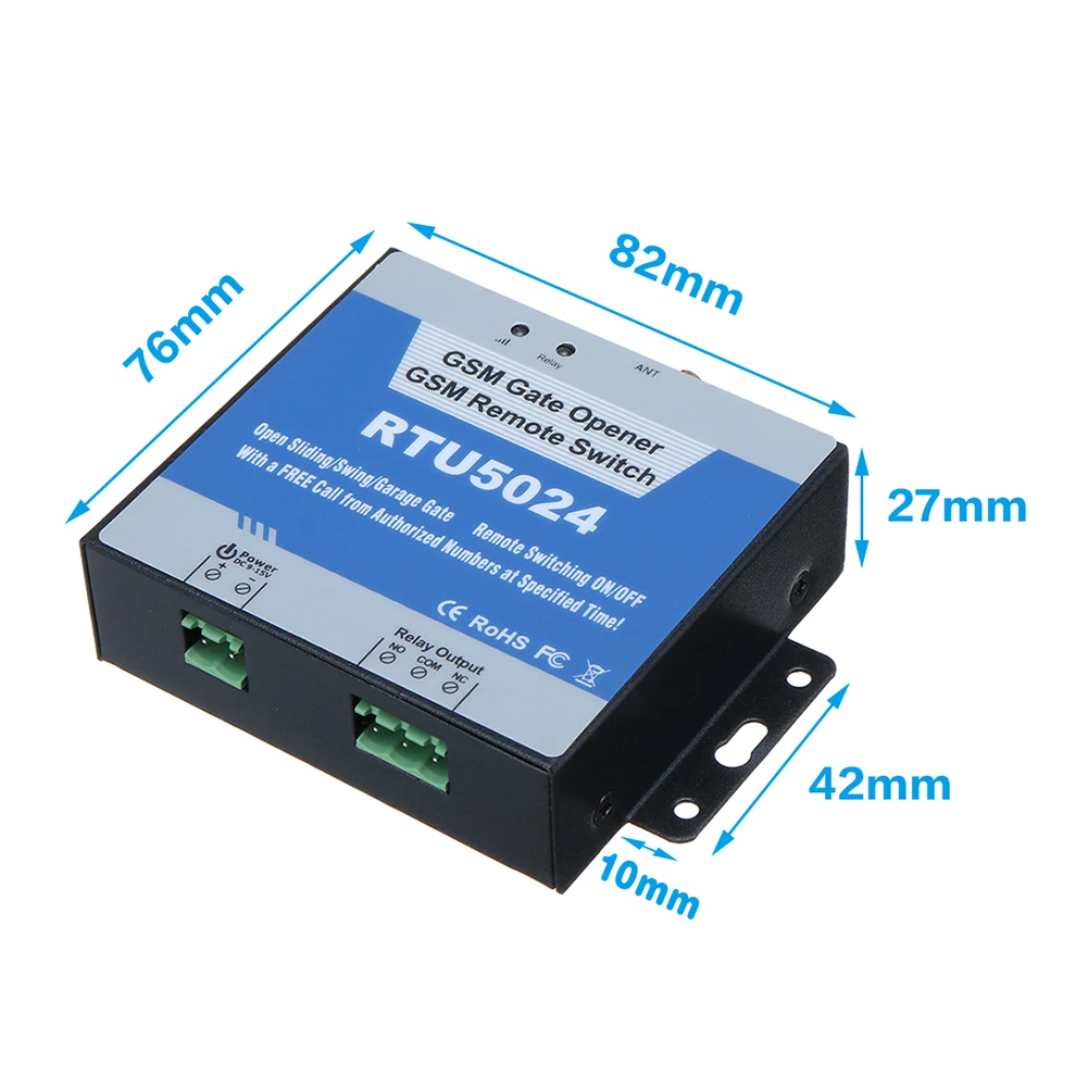 Door Access Control Switch Wireless Door Opener RTU5024 GSM Remote Door Access Switch Relay 850/900/1800/1900MHz 4 Channel Wireless Door Opener Support 3V SIM Card Free Call
