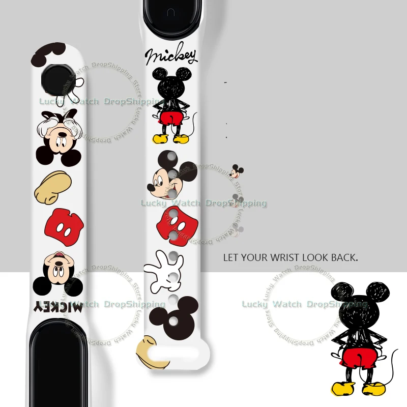 Mickey Minnie Kids' Anime Watches Cartoon Character Figures LED Touch Waterproof Child Electronic Watch Birthday Gifts 3