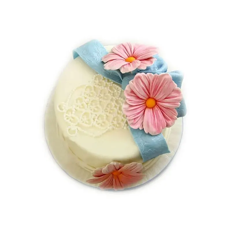 Silicone Mold Daisy Flower Petals Embossed Chocolate Fondant Cake Mold Food Grade Silicone Soap Mold Kitchen Baking Decorating Tools
