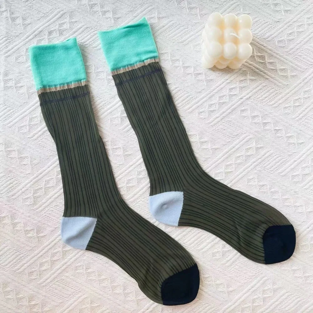 Spring and Summer Outerwear Socks Look High-end Contrasting Colors Breathable Ultra-thin for Women Girls Comfortable Breathable - 4