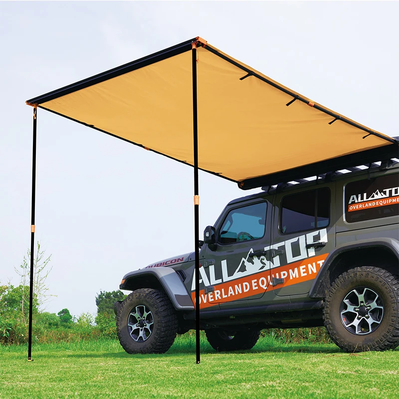 

Customized 4X4 Retractable Outdoor Camping Car Awning 1.4*2.0m Car Tent for 1-2 Person Easy Assemble Car Side Awning