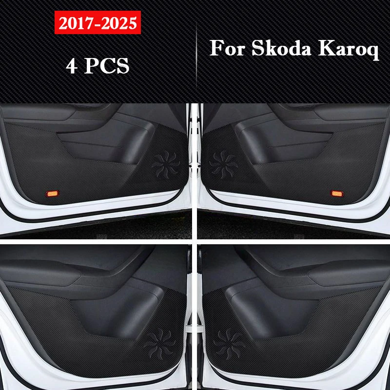 Protection Pare-chocs Arrière En Caoutchouc Pour Skoda Karoq (2021-2025) - Autocollante Noir - 104x9 Cm