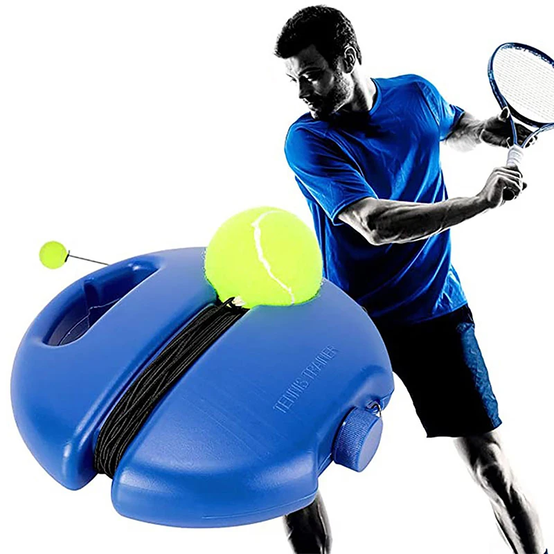 

Heavy Duty Tennis Training Aids Base With Elastic Rope Ball Practice Self-Duty Rebound Tennis Trainer Partner Sparring Device