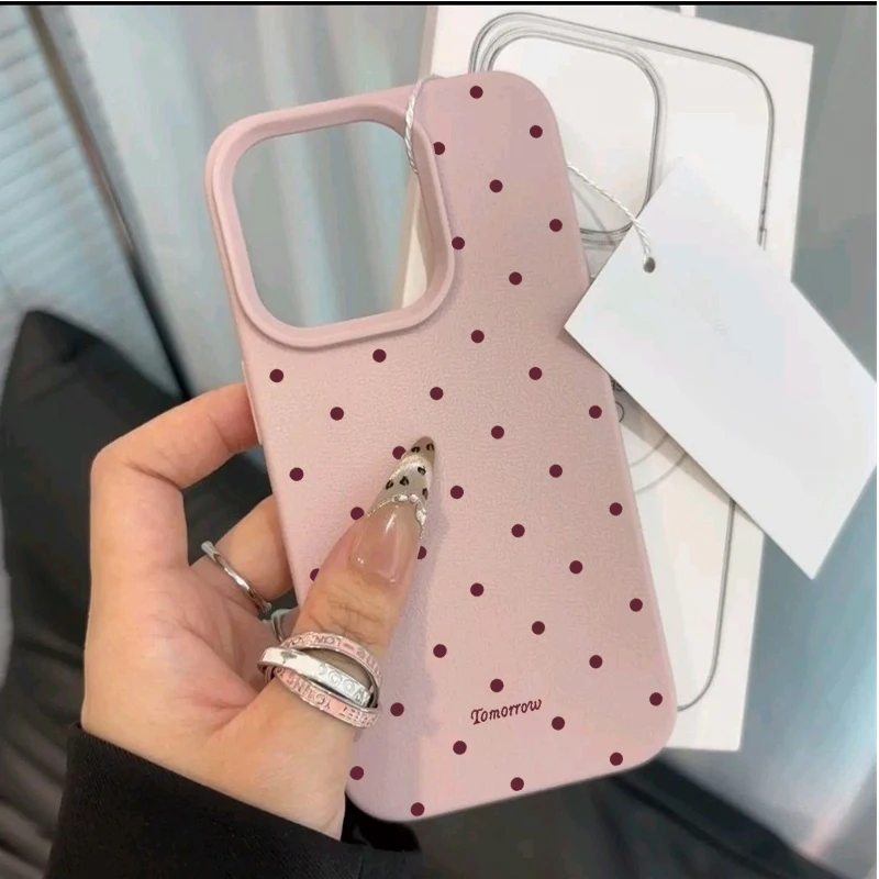 Ins Polka Dots Silicone Phone Case