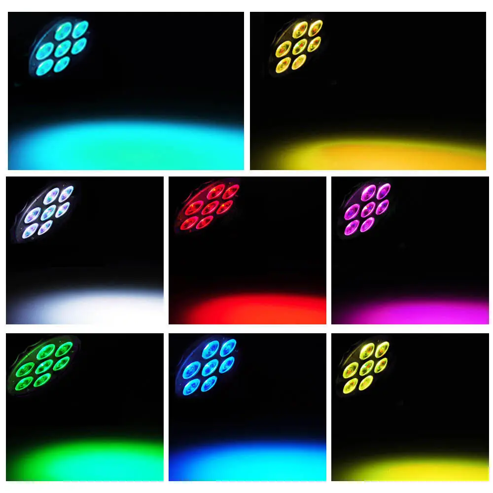 2PCS Mini LED 7x12WRGBW Wash Moving Head Lighting dj disco Ball  14 channels 3