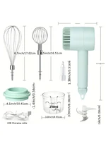 1pc Egg Beater Automatic Cake Baking, USB Rechargeable HandheldEgg Beater For Whizzing, Stirring, And Beating Cream, Electric Ga 2