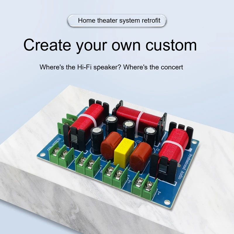 Speaker Crossover Midrange+Bass 4 Way Audio Frequency Divider Home Theater speaker crossover