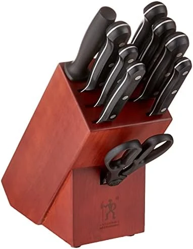 Henckels Classic 16-Piece Knife Block Set, Chef’s Knife, Serrated Utility  Knife, Bread Knife, Steak Knives, Black