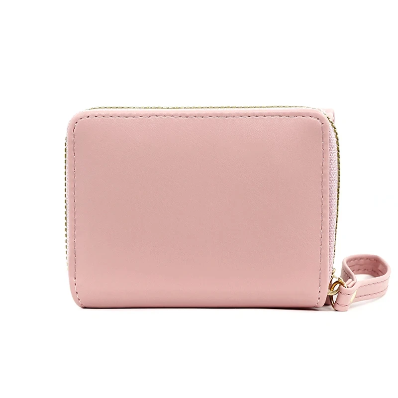 Love Embroidered Women's Short Zero Wallet Women's Triple Fold Bag Multi Card Large Capacity Versatile Fashion leather wallet women wallet card wallet coin purse wallet zipper wallets women purse faux leather wallet pu leather card bag korean handbag