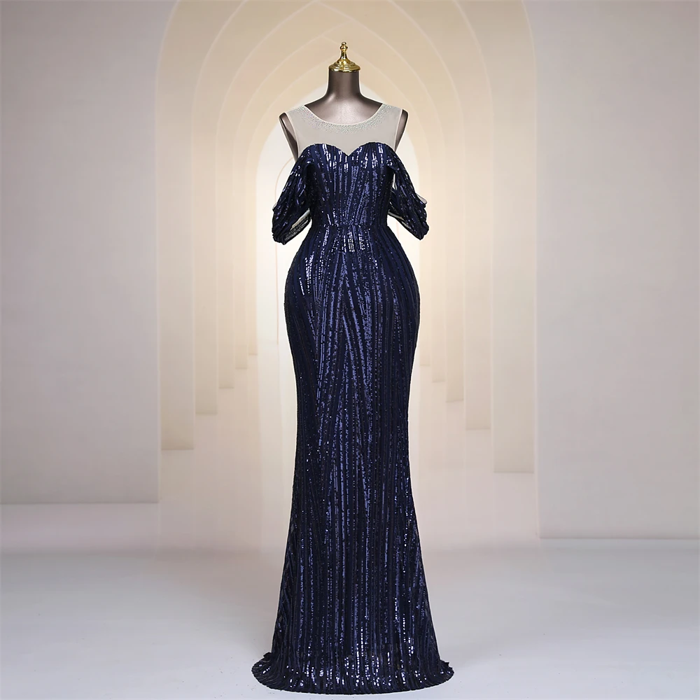 

Sexy Elegant Luxury V-back Mermaid Evening Dresses Long 2022 Vestidos Elegantes Para Mujer Robe De Soirée Femme Party Dresses