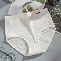 L-XXXL culottes en coton pour sous-vêtements pour femmes grande taille slips de couleur unie taille haute sous-vêtements sans couture Lingerie féminine 4
