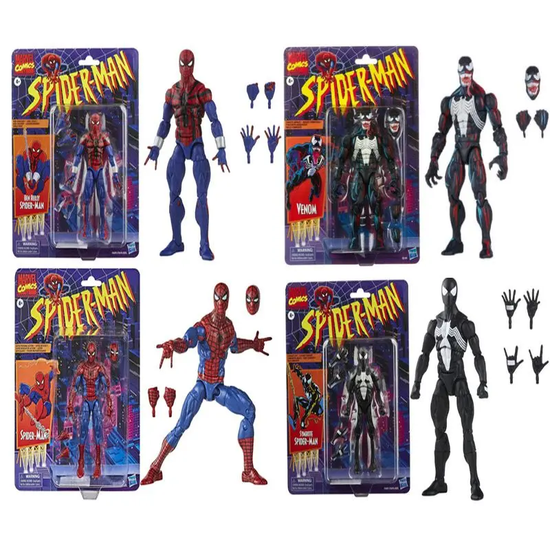 

Marvel Avengers Retro Spider-Man Venom Deadpool Personalized Joints Movable Creative Figure Model Desktop Ornament Holiday Gift