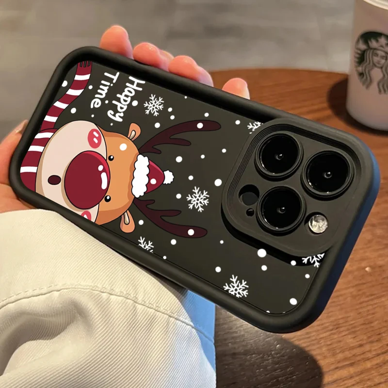 Festive Christmas Deer Printed Phone Case - Sleek, Stylish, and Protective