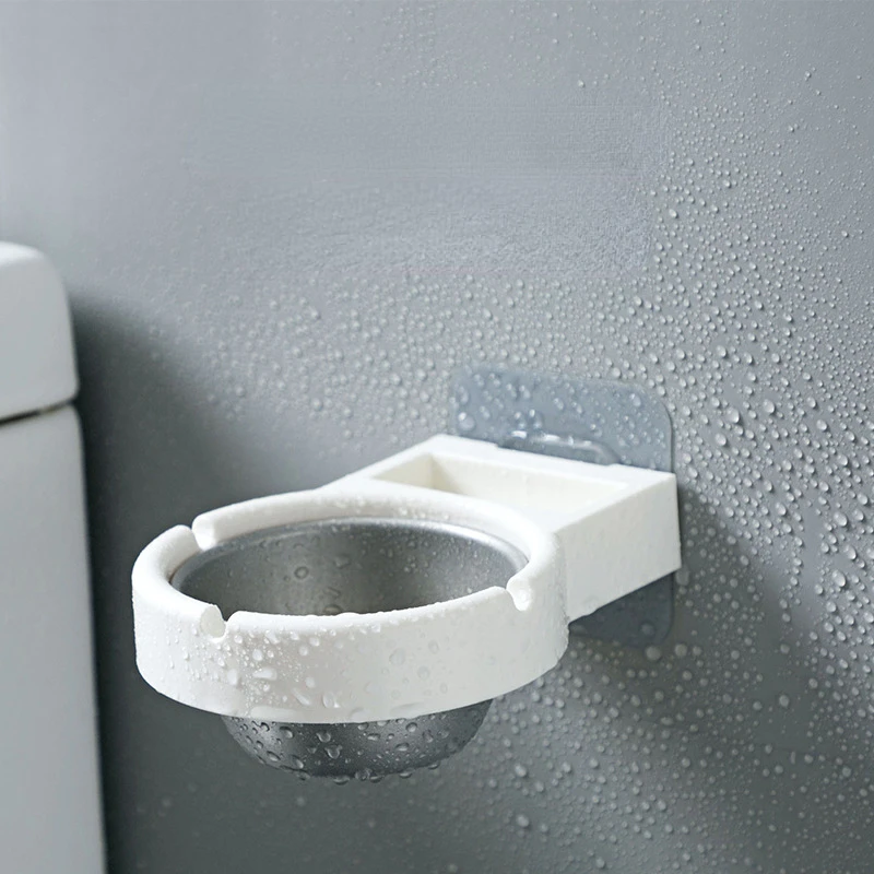 Portable Ashtray Cigarettes Ashtray Silicone Ashtray Stainless Steel Ashtray Metal Ashtray Air Purifier Ashtray Wood Ashtray Ceramic Ashtray Toilet Ashtray No Punching Wall Mounted Fashion Ashtray Jar Creative Wall Hanging Toilet Multifunctional Ash Rack Cigar