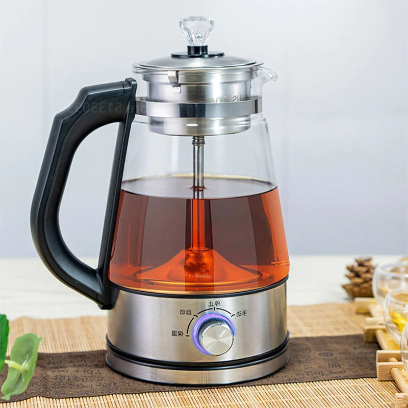 Visible Water Level Line Teapot 1.8 Liter Coffee Heater Glass Tea Kettle Eu  Plug For Home - Electric Kettles - AliExpress