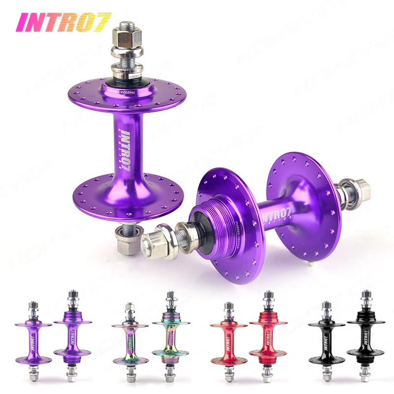 Intro7 Bicycle Fixed Gear Hubs Front Rear 20h 24h 32 Holes Lightweight