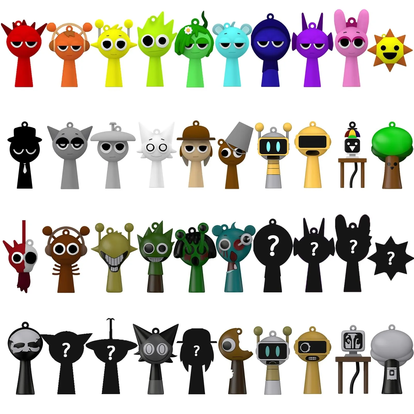 (5/8/10/12 PCS) Incredibox Sprunki Mystery Box, Incredibox Sprunki Blind box Action Figures Oren Figures,Figures,Fun Bot Figures 2