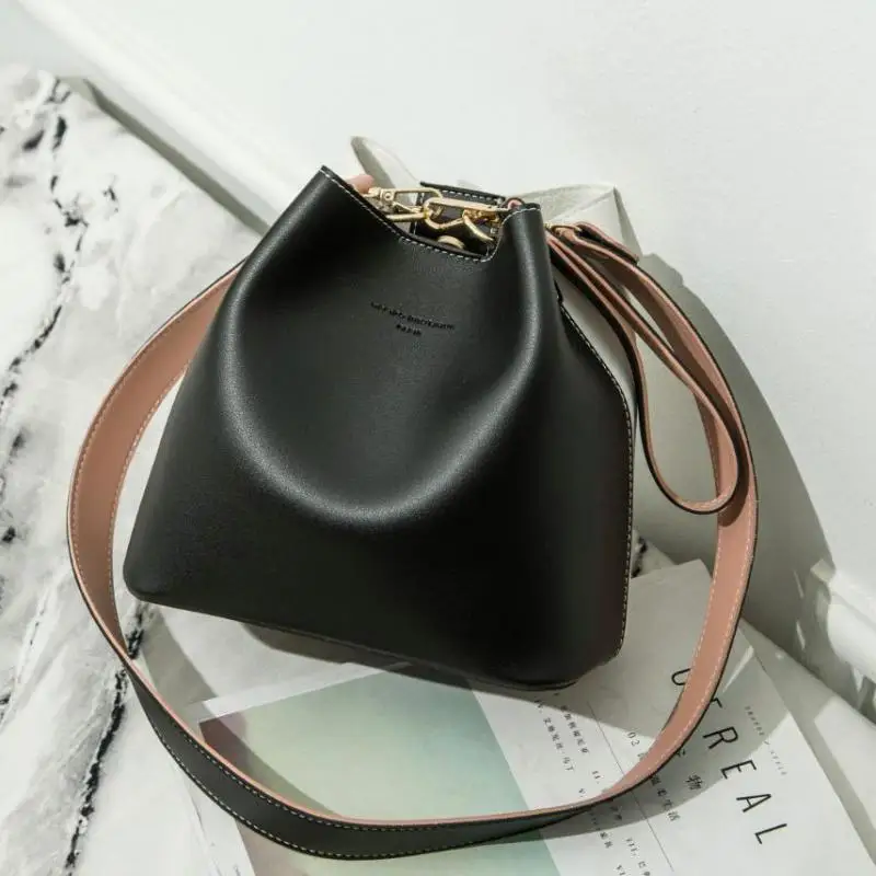 Women Bucket Bag Luxury Shoulder Crossbody Handbag High Quality Large Capacity Solid Color Bags New Fashion Casual Messenger Bag