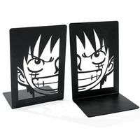 2pcs Anime Bookends 3 Style, Non-Slip Metal Book Ends Office Bookends for Fans Collection Organise Desktop Bookends 2