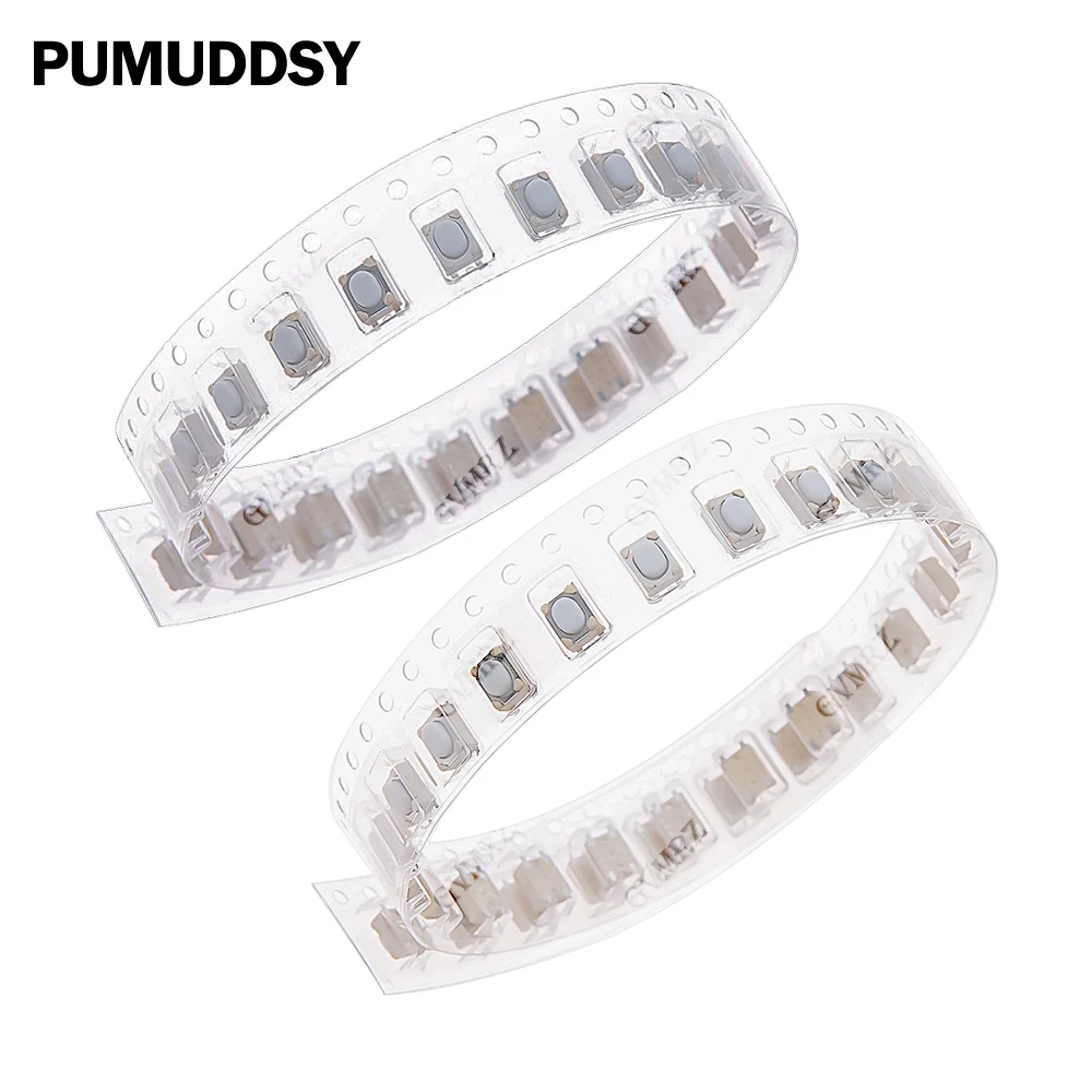 100PCS SMD 4핀 3X4X2.5MM 흰색 촉각 택트 푸시 버튼 마이크로 스위치 순간 3*4*2.5mm DC12V 50mA 마이크로 버튼 택트 스위치