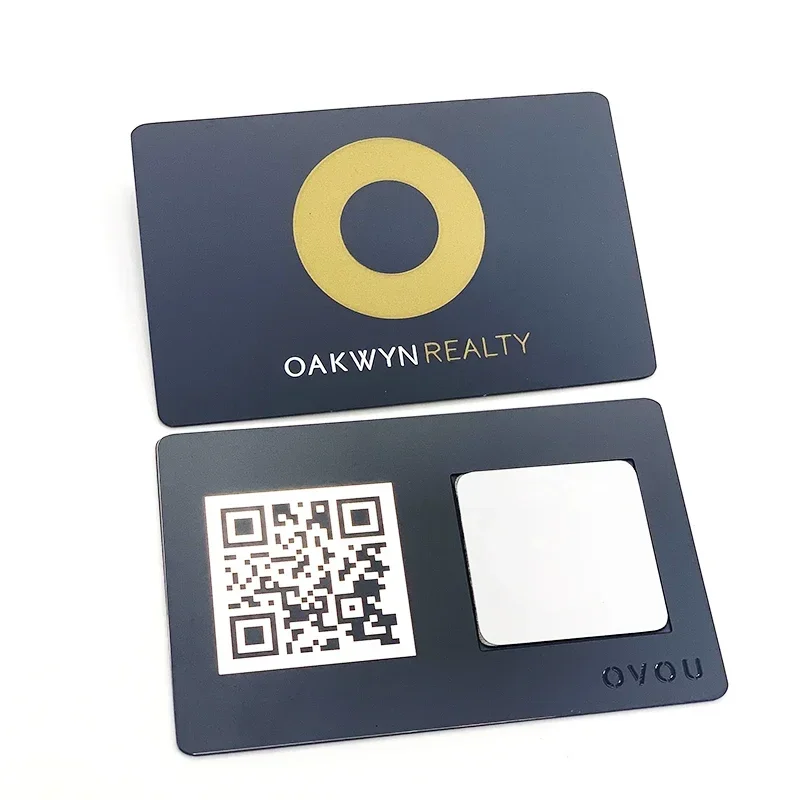 베스트셀러 맞춤형 레이저 각인 골드 미러 NFC 메탈 명함 인쇄 가능 NFC 카드 Ntag 213 215 216 재기록 가능 RFID 카드