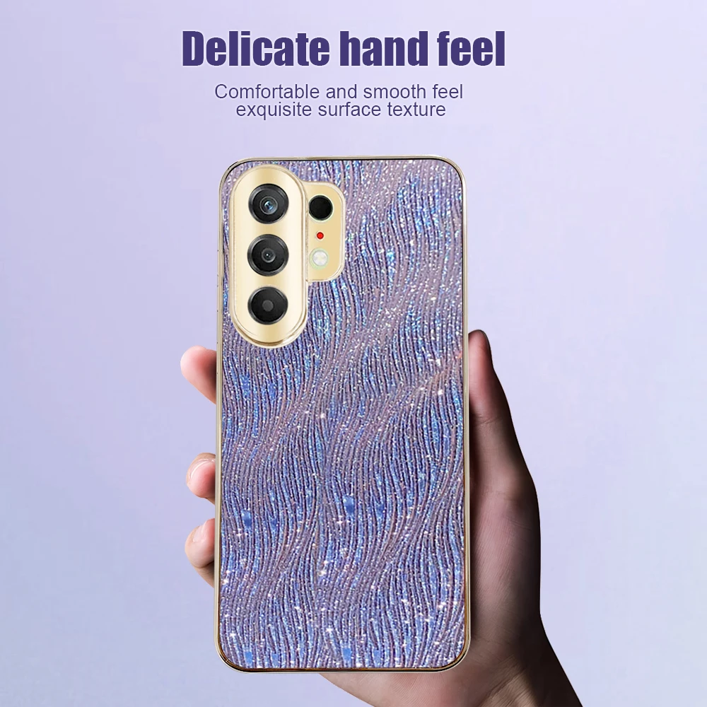 Deluxe Plated Water Ripple Frosted Gloss Shockproof Bumper Case