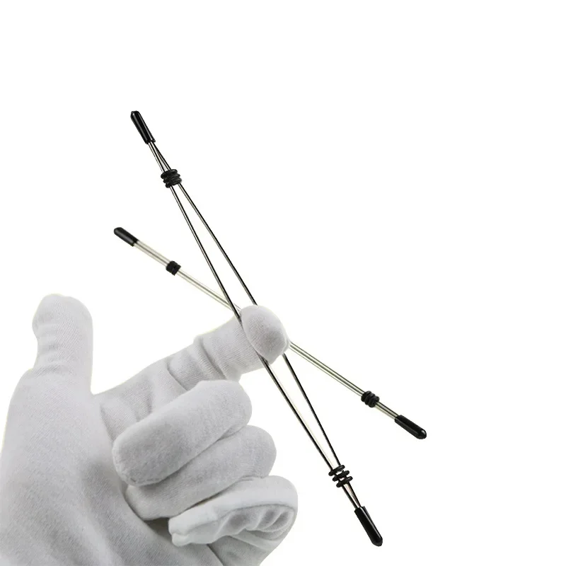1Pair Adjustable Metal Nipple Labia Clitoris Clips Stimulator Breast Clamps Restraints Flirting Teasing Women Sex Toy
