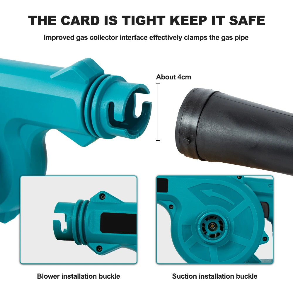 ZSQHET Amityke Rechargeable Blower Makita 18V Battery Dedicated Cordless Blower Air Flow Adjustment Vacuum Cleaner Electric Tool 4