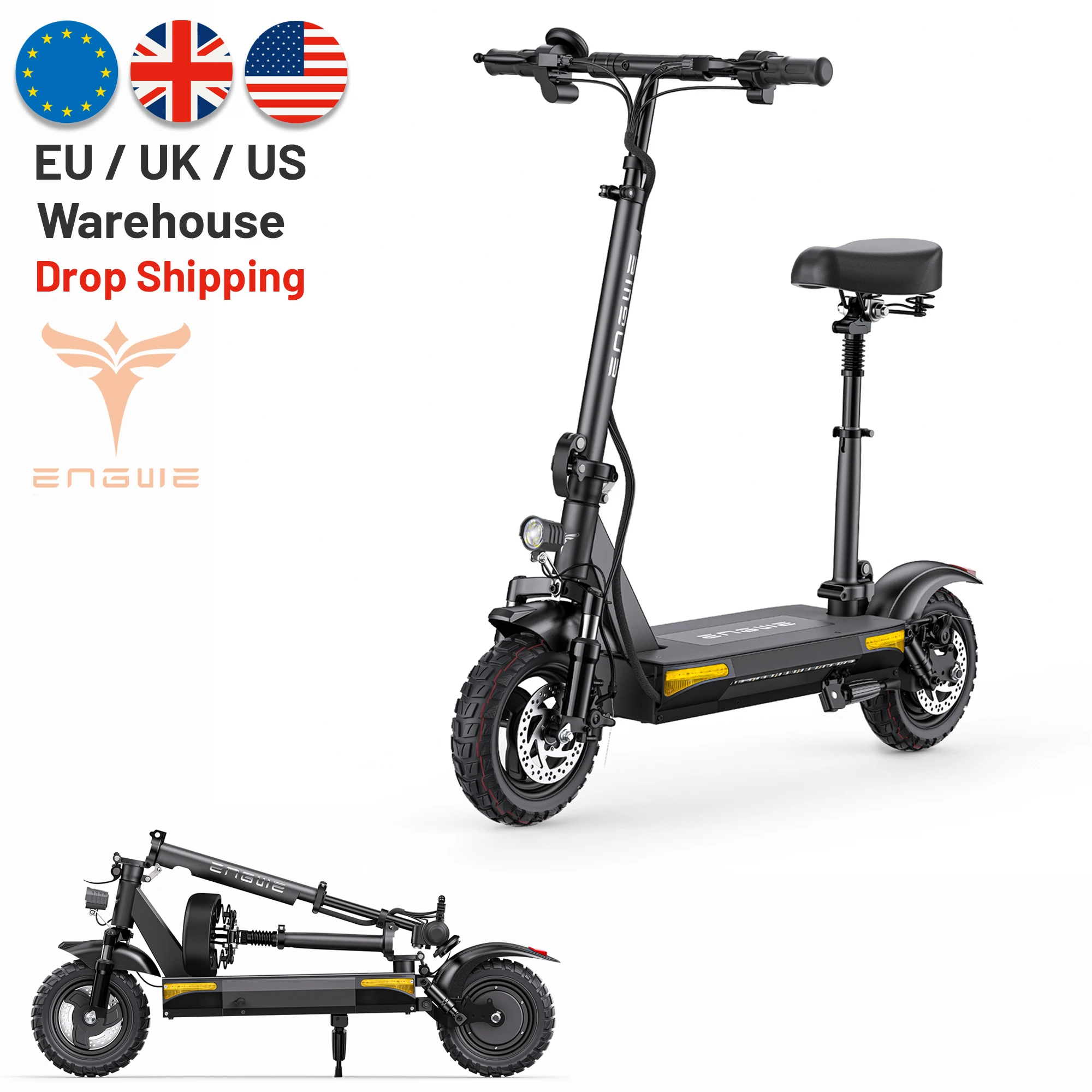 

EU US Warehouse Escooter ENGWE S6 Electric Scooter for Adults 48V 15.6Ah Long-Range 3 Speed Modes Folding Electric Scooters