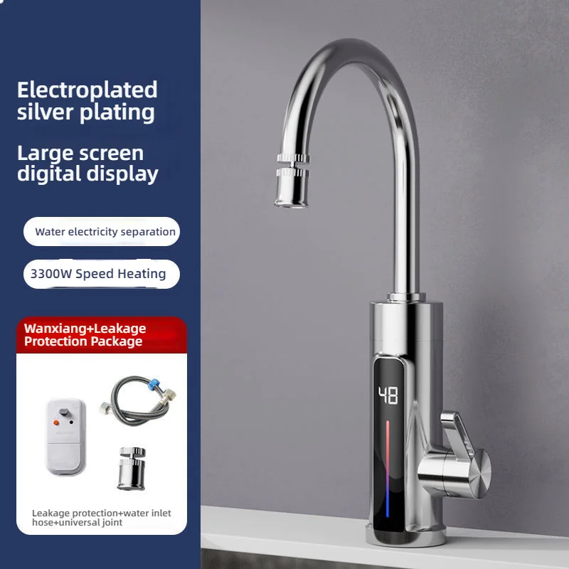 3300W Instant Electric Water Heater Shower Digital Display 220V Kitchen Sink Faucet Bathroom Tankless Hot Water Tap Heater