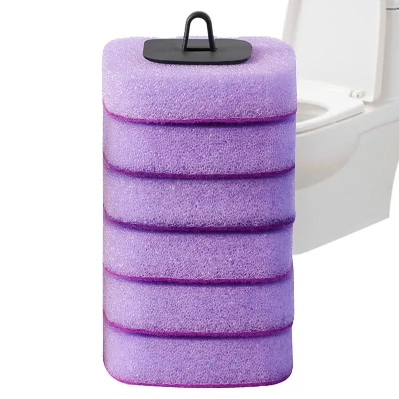 Toilet Brush Replaceable Toilet Bowl Cleaning System Convenient Cleaner Wands & Brush with Refills Cleaner Refill Pads Wall