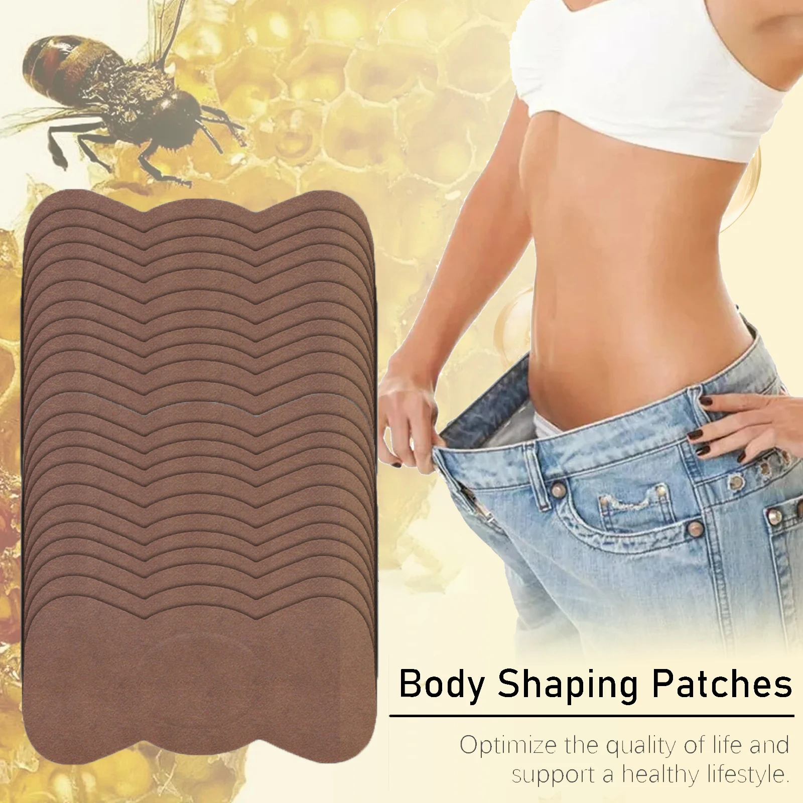 24/60PCS Body Shaping Patches Fast Burning Fat Lymphatic Detox Weight Loss Improve Stomach Belly Slimming Stickers Female Male