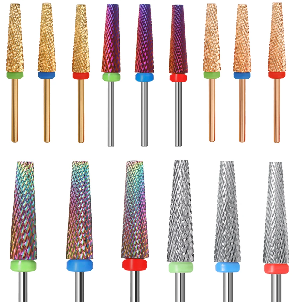 20mm 길이 5 in 1 네일 드릴 비트 손톱 용 3/32 테이퍼 카바이드 드릴 비트..