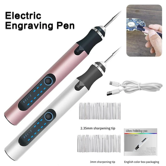 Portable Electric Engraving Tool, Cordless Rotary Tool Non Slip Silver  Rechargeable Engraver Machine, USB 4.2V 300mAh Engraving Pen Engraving Tool  for