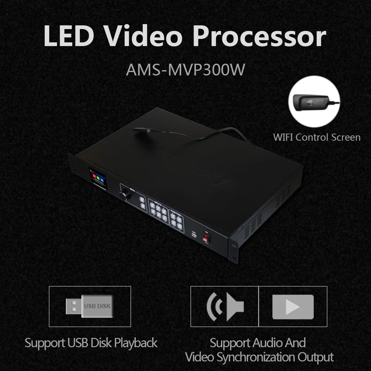 P6 Led Wall Usa Ams-Mvp300W Wireless Wifi Video Switcher Video Wall Display Processor Per Stage Video Wall