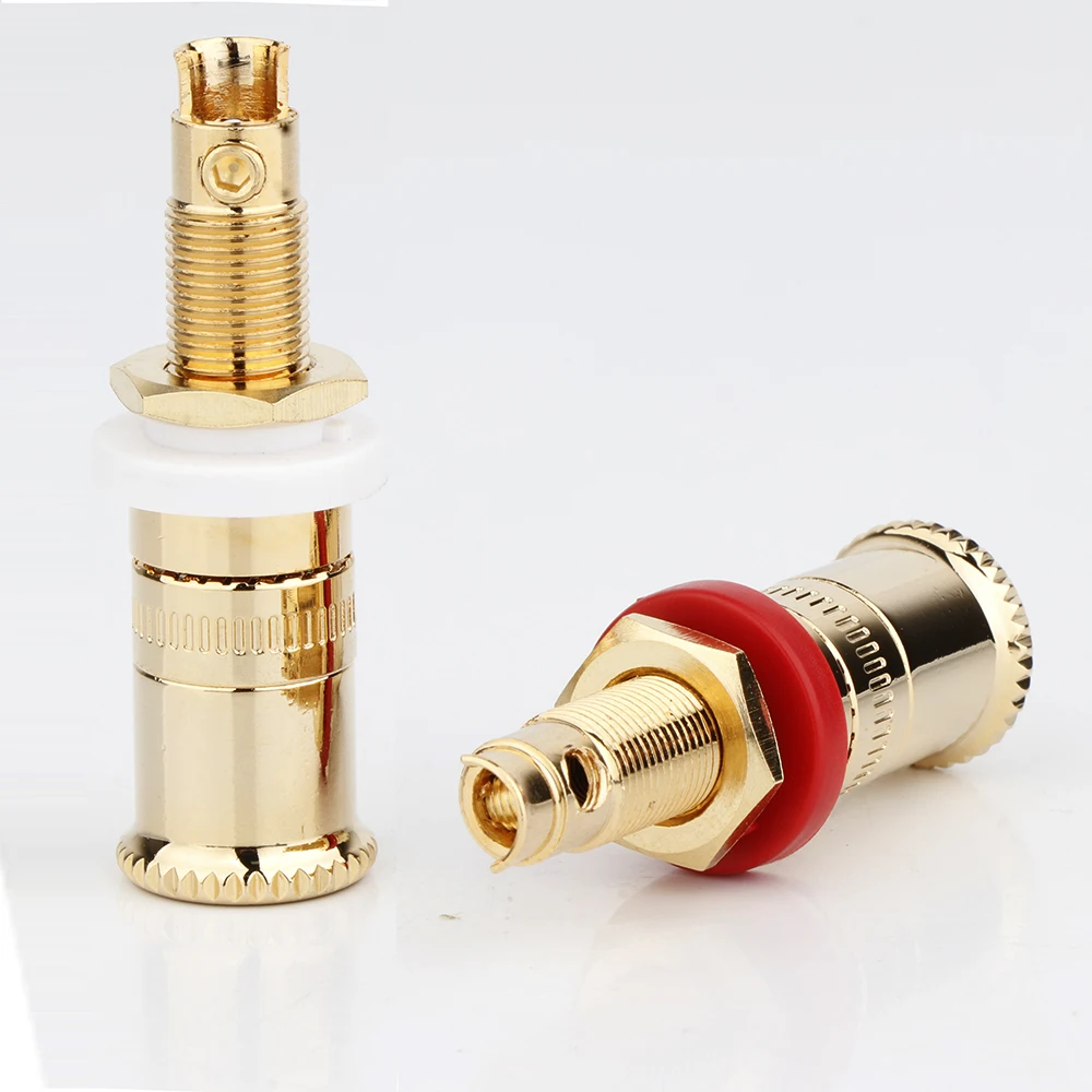 Preffair Wbt Estilo Latão Banhado a Ouro Plug Ligação Pós Alto-falante para Alta Fidelidade Febre Amplificador Faça Você Mesmo Soquetes Bp1115 - Image 4