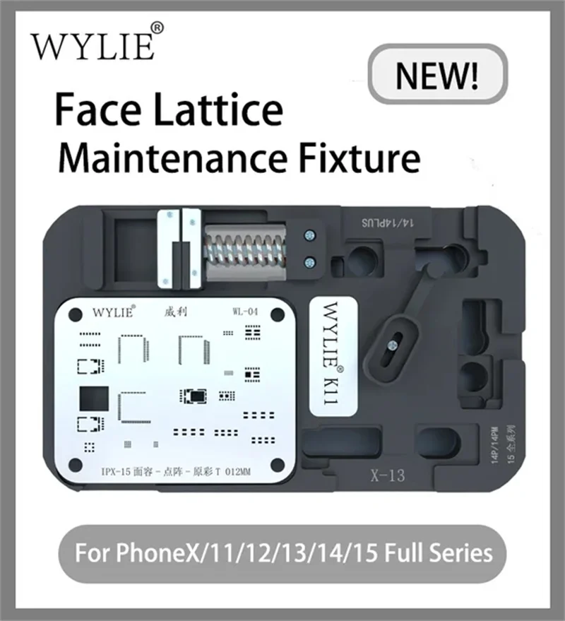 WYLIE K11 IP X-15 프로 맥스 페이스 ID 도트 매트릭스 리볼링 수리 고정장치, 카메라 수리 주석 심기 플랫폼 수정 도구